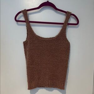 Skims Cozy Brown Sleeveless Top